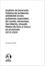 Análisis de inversión pública de la función ambiental en los gobiernos regionales de Loreto, Amazonas, San Martín, Ucayali, Madre de Dios y Cusco en el periodo 2015-2020